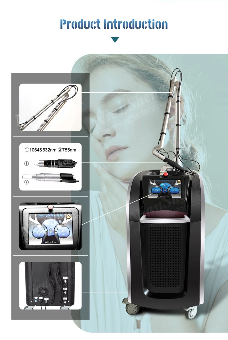 Professional Picosecond Laser Pigmentation Removal Pico Laser Picolaser Q-Switched ND YAG Laser Tattoo Removal with CE Approval