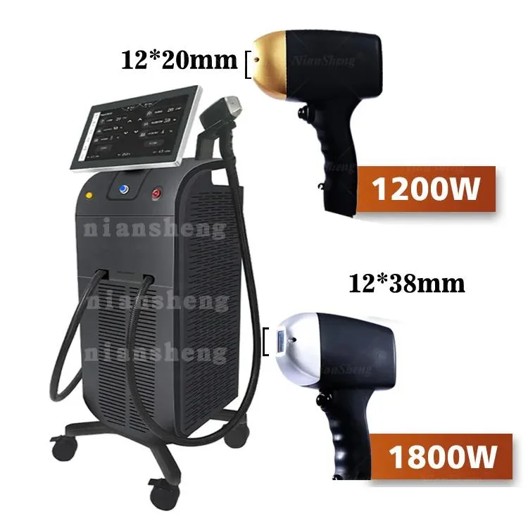 High Power Double Handle Titanium Ice Diode Laser Hair Removal Machine