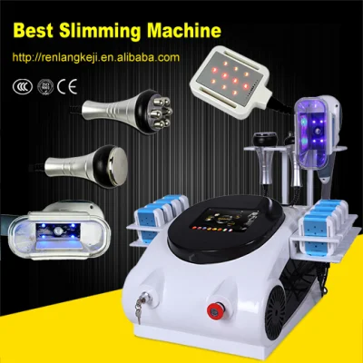 Portable Cryolipolysis Body Slimming Machine with Lipo Laser and RF & Cavitation Heads Freeze Fat