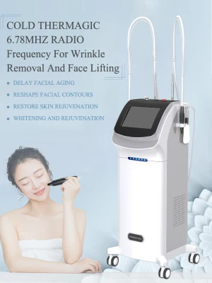 6.78MHz RF Radio Frequency Thermagic Skin Rejuvenation Fractional RF Non-Needle Cooling Handle Home Use Beauty Machine